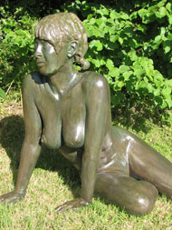 Provocation, a nude sculpture cast in bronze resin.