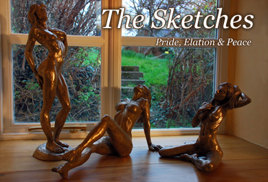 The Sketches:  A collection of bronze nude figurines for your home