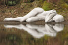The Sleeping Lady, a marble lifesize nude sculpture for your home or garden.